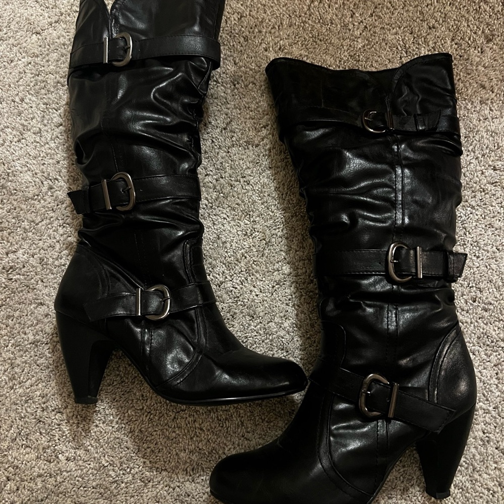 Black Knee-High Boots